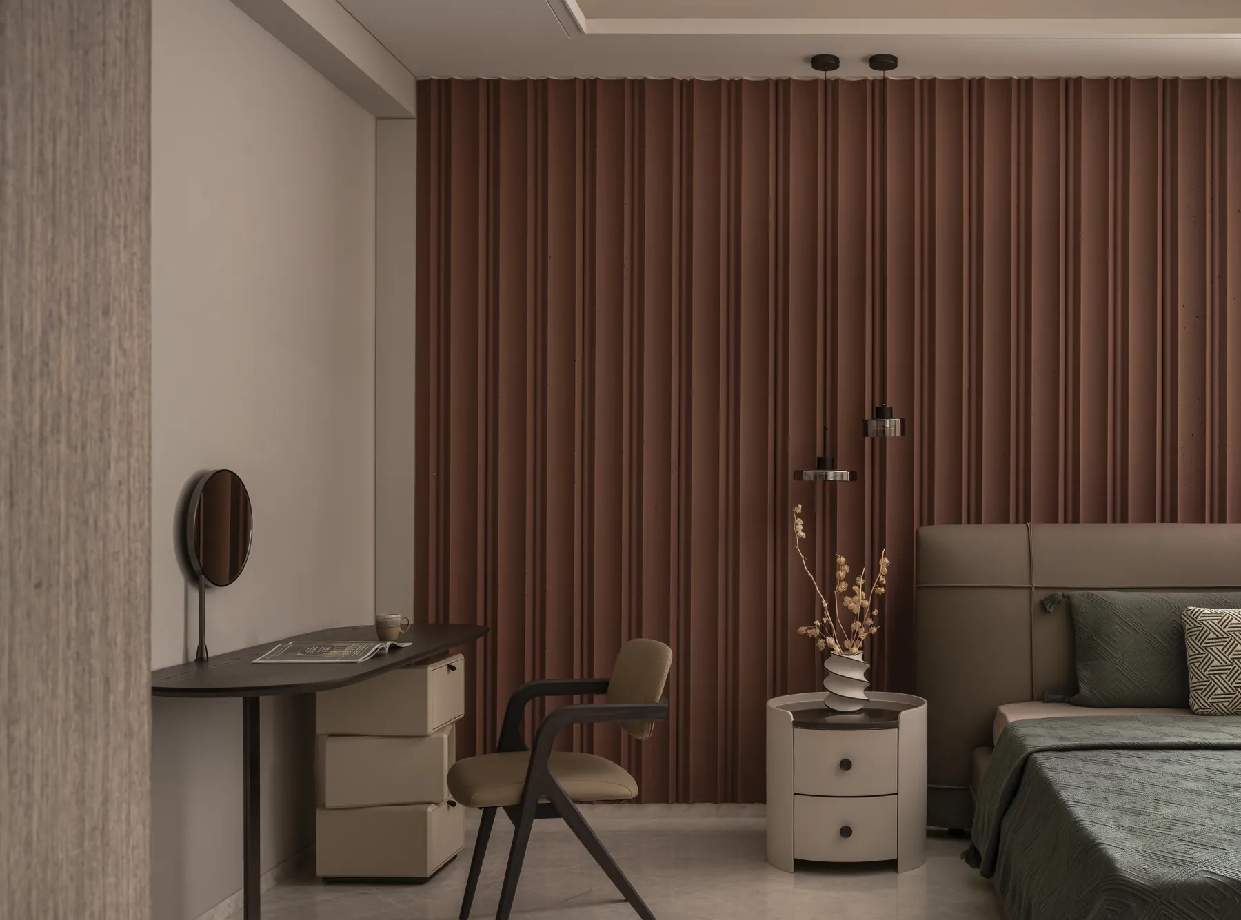 Drape — Bedroom feature wall